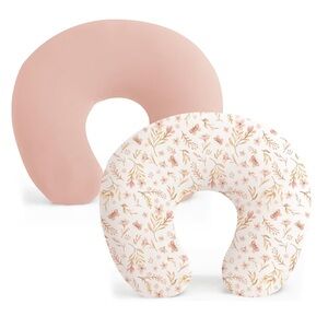 Konssy 2 Pack Boppy Covers (Pink Spring, Pink)